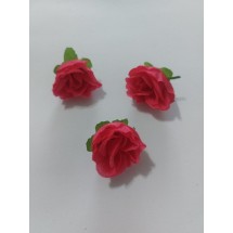 Головка розы 3 см цв. малиновый, цена за 1 шт